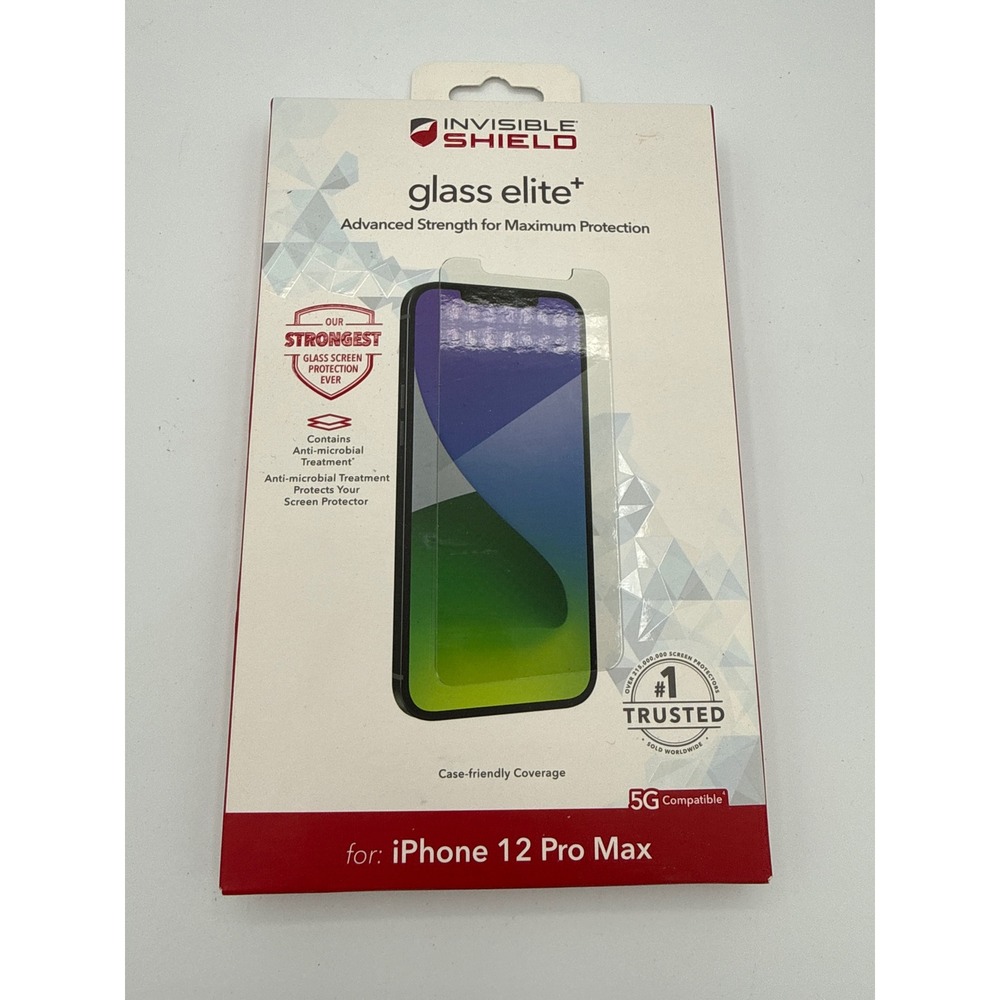 Zagg InvisibleShield Glass Elite+ iPhone 12 Pro Max Clear New‎ Screen Protector